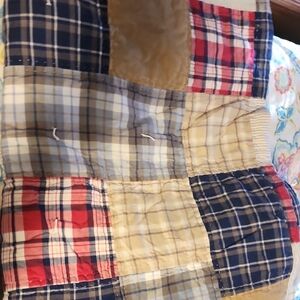 Pillowfort Multicolor Plaid Patchwork Throw Blanket